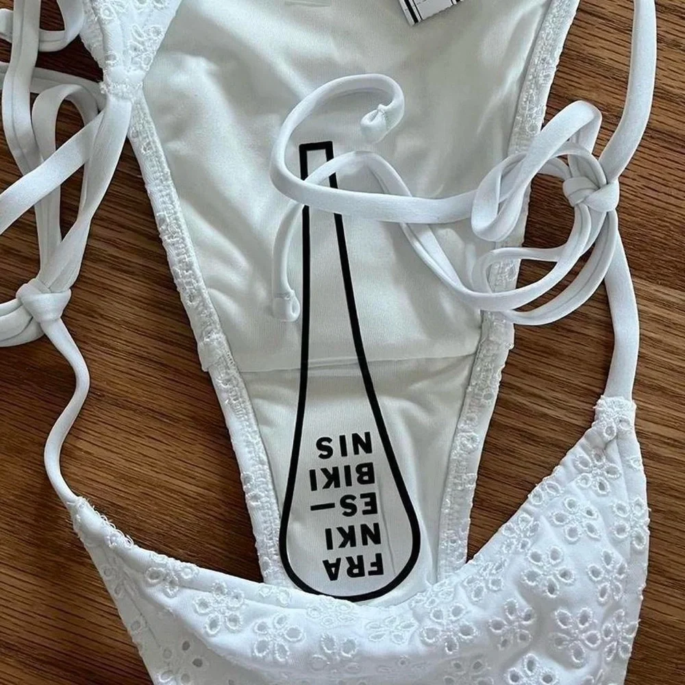 Frankie’s bikinis white eyelet set